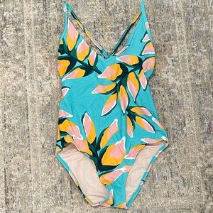 Kona Sol Multicolored One Piece Bathing Suit